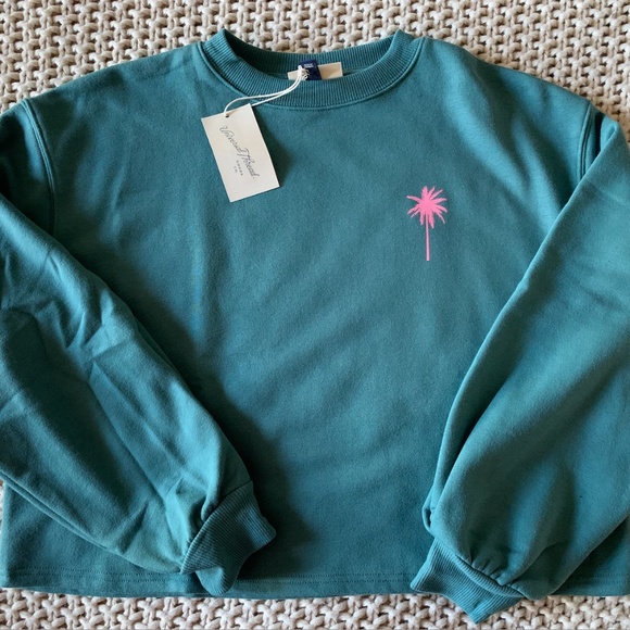 Universal Thread | Sweaters | Target Teal Palm Sweatshirt Sm | Poshmark